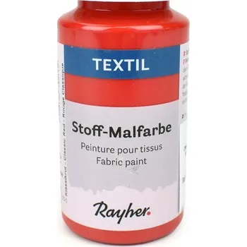 Speciální výtvarná barva Barva na textil Rayher nezažehlovací, červená, 50 ml