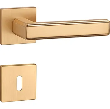 Dveřní kování Dveřní kování MP Raflesia - HR 7S (OLS - Mosaz broušená), klika-klika, Bez spodní rozety, MP OLS (mosaz broušená a lakovaná)