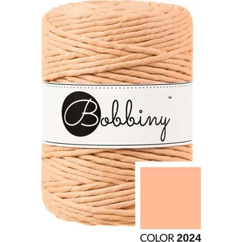 Příze Bobbiny bavlněná šňůra na macramé XXL Peach Fuzz
