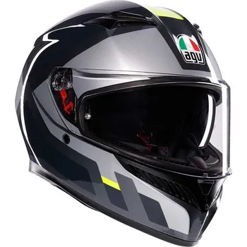 Helma na motorku AGV K3 E2206 MPLK SHADE GREY/YELLOW FLUO vel. L
