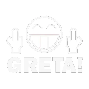 Polep vozidla SAMOLEPKA Fuck you Greta 002 (09 - bílá) NA AUTO, NÁLEPKA, FÓLIE, POLEP, TUNING, VLASTNÍ TEXT, TISK, AUTOSAMOLEPKY.cz, POLEPY, OBRÁZEK, LOGO, SAMOLEPKY