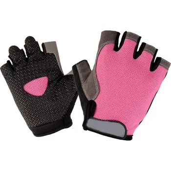 Cyklistické rukavice Cyklistické rukavice polodlouhé - Růžové,S