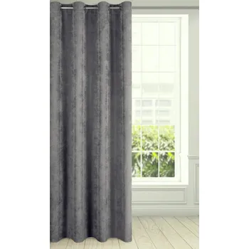 Závěs Kusový závěs s očky Elisa - šedohnědý 250 x 140 cm