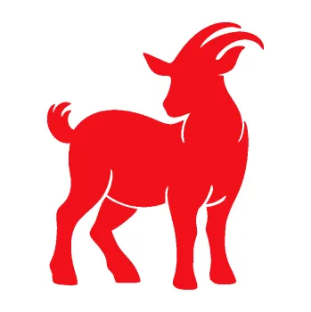 Samolepící dekorace SAMOLEPKA Koza 004 levá (10 - červená) NA AUTO, NÁLEPKA, FÓLIE, POLEP, TUNING, VLASTNÍ TEXT, TISK, AUTOSAMOLEPKY.cz, POLEPY, OBRÁZEK, LOGO, SAMOLEPKY