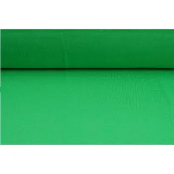 Jednolícní úplet, tričkovina, zelená, látky, metráž - šíře 2 x 68 cm - TUNEL