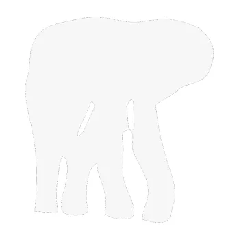 Samolepící dekorace Slon 016 pravá (09 - bílá) SAMOLEPKA NA AUTO, NÁLEPKA, FÓLIE, POLEP, TUNING, VLASTNÍ TEXT, TISK, AUTOSAMOLEPKY.cz, POLEPY, OBRÁZEK, LOGO, 3D STICKERS