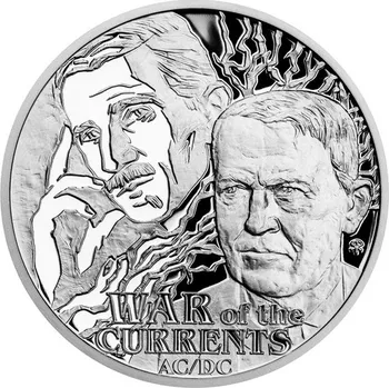 Stříbrná mince Nikola Tesla - Válka proudů 1 oz proof 2023