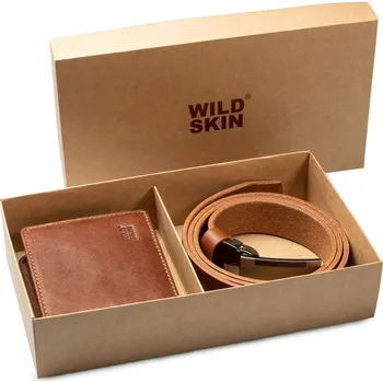 Opasek Dárková sada WHISKEY - kožený opasek a peněženka Obvod pasu v cm: 80 WILDSKIN