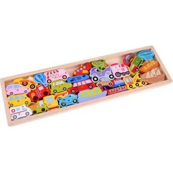 Puzzle Velké dřevěné puzzle Vozidla - vkládačka