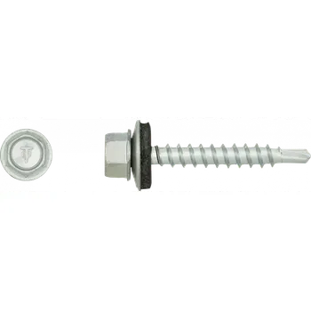 Vrut RAWLPLUG Šroub samovrtný OD do dřeva "farmářský šroub" + ocelová podložka RAL Varianta: 4,8 x 35 mm RAL5008