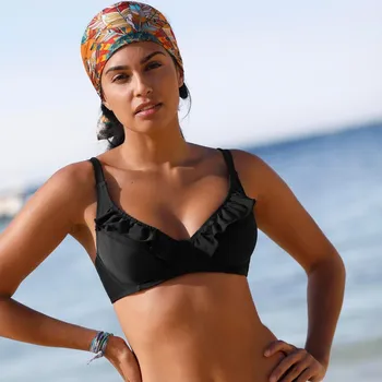 Dámské plavky Plavková podprsenka Solaro, s kosticemi černá 70