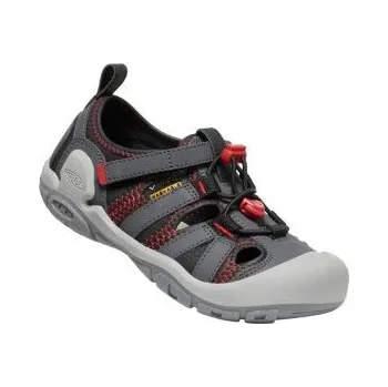 Dětská treková obuv KEEN KNOTCH CREEK JR magnet/red cerpet US 1 / EU 33,0 / UK 13 / 20 cm; Šedá sandály + DÁREK DLE VÝBĚRU!