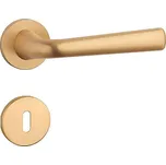 Dveřní kování MP - AS - TULIPA - R 7S (OLS - Mosaz broušená), klika-klika, WC klíč, MP OLS (mosaz broušená a lakovaná)