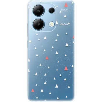 Pouzdro na mobilní telefon Odolné silikonové pouzdro iSaprio - Abstract Triangles 02 - white - Xiaomi Redmi Note 13