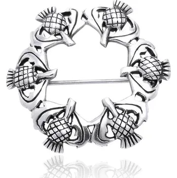 Brož SKOTSKÁ BROŽ, BODLÁK, Ag 925