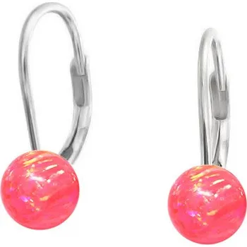 Náušnice NUBIS® Stříbrné opálové náušnice - 5 mm - NBP30-OP57