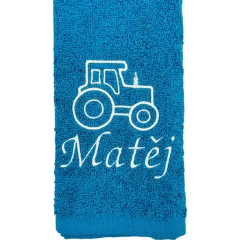Ručník Ručník Traktor s vlastním jménem Barva: Hnědá, Velikost ručníku: 50x100cm