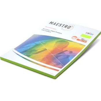 Barevný papír Xerografický papír Maestro A4, 80 g, 100 listů, neon zelený
