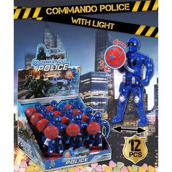 Žvýkačka DISKONT Commando policista se světlem