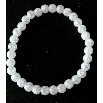 Náramek Pukaný křišťál náramek 6 mm