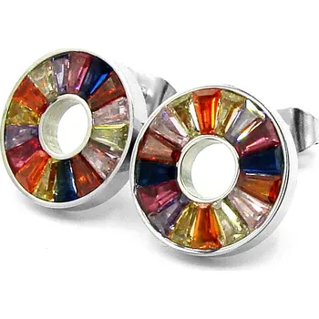 Náušnice Steel Jewelry Náušnice BAREVNÉ Chirurgická ocel NS240162 dárkové balení zdarma