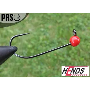 Rybářský háček Tungstenová hlavička bez protihrotu Hends velikost 6 barva Red - 0,9g