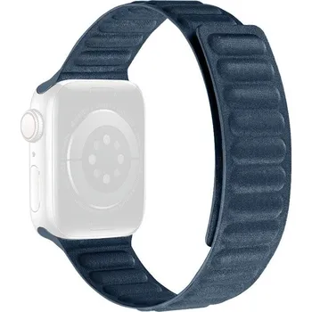 Řemínek na hodinky Textilní řemínek Ricardo (pro Apple Watch 42/44/45/49mm), modrý, magnetický