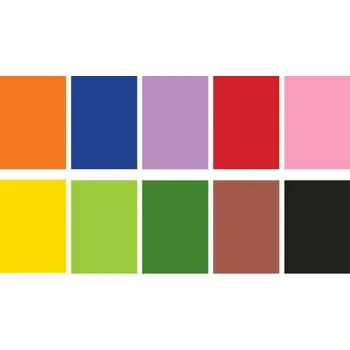 Barevný papír Barevný karton Duha A3, 180 g, 50 ks, sada 10 barev