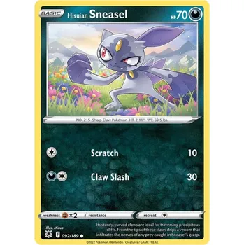 Sběratelská karetní hra Pokémon karta Hisuian Sneasel 092/189
