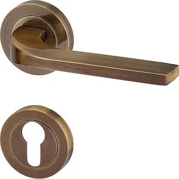 Dveřní kování Dveřní kování ACT Ulm R (BRONZ), klika-klika, Otvor na cylindrickou vložku PZ, AC-T Bronz