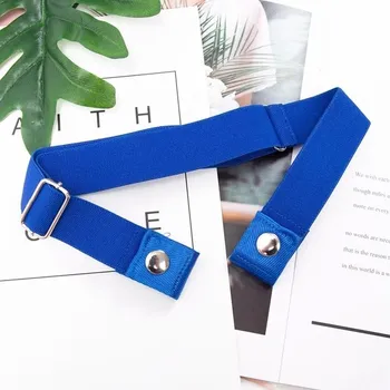 Opasek Elastický pásek bez přezky - Královská modrá