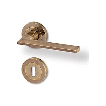 Dveřní kování Dveřní kování ACT Dresden R (BRONZ), klika-klika, Otvor pro obyčejný klíč BB, AC-T Bronz