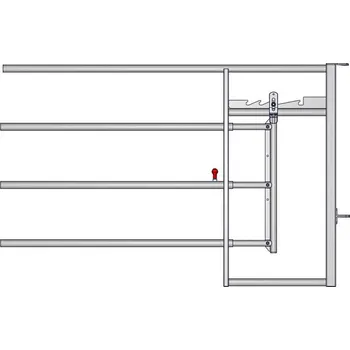 Výsuvný díl 4-trubkové zábrany JOURDAIN EX4 - s otvorem pro telata