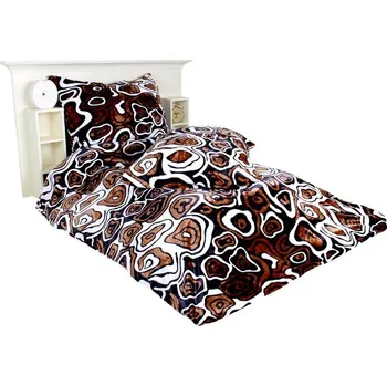 Povlečení Povlečení mikroplyš zavináč hnědý 200x220