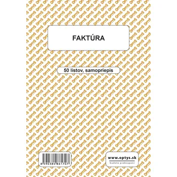 Tiskopis Faktura A5, samoprepis, 50 listov, Slovensko