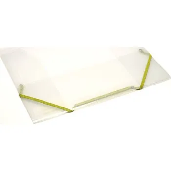 Desky s gumou A4, 3 klopy, čiré