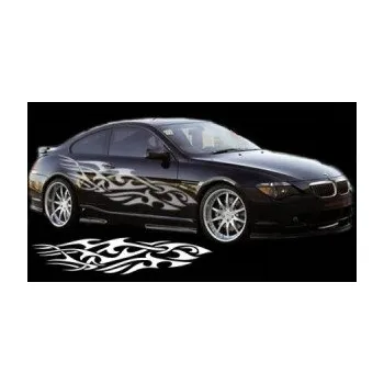 Polep vozidla SAMOLEPKA Samolepka na bok plameny 113 (09 - bílá) NA AUTO, NÁLEPKA, FÓLIE, POLEP, TUNING, VLASTNÍ TEXT, TISK, AUTOSAMOLEPKY.cz, POLEPY, OBRÁZEK, LOGO, SAMOLEPKY