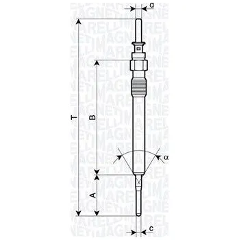 Zapalovací a žhavicí svíčka Žhavicí svíčka MAGNETI MARELLI 062900130304