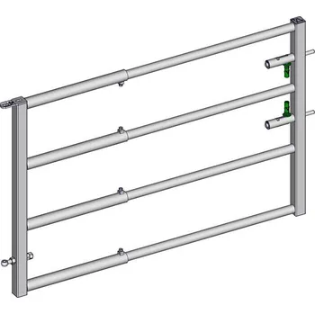 Chov hospodářského zvířete Brána pro skot 4-trubková JOURDAIN - EX4 AUTOLOCK nastavitelná 4/5 m