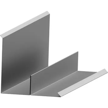 Lemování zdi (s vodní drážkou) -RŠ 330 Přírodní pozinkovaný plech