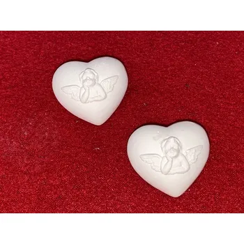 HandMade by VeJa Sádrový odlitek - mini srdce ANDĚLÍČEK