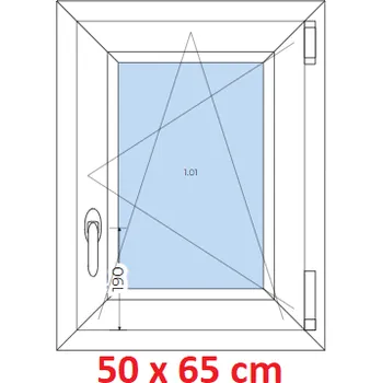 Okno Soft Plastové okno 50x65 cm, otevíravé a sklopné