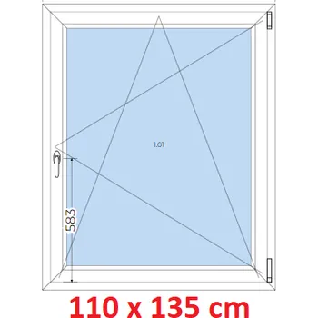 Okno Soft Plastové okno 110x135 cm, otevíravé a sklopné