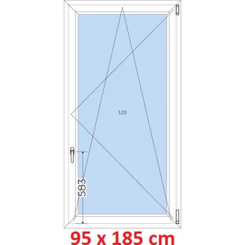Okno Soft Plastové okno 95x185 cm, otevíravé a sklopné