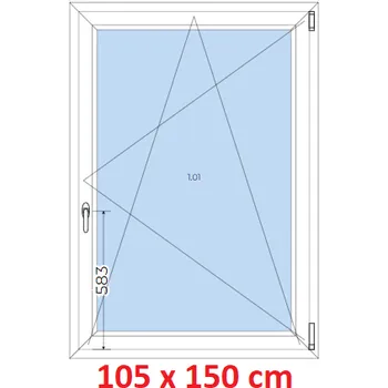 Okno Soft Plastové okno 105x150 cm, otevíravé a sklopné