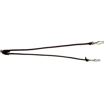 Vodítko pro psa Zubíček Rozdvojka pro dva psy z kulaté kůže Barva: Béžová