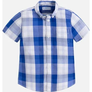 Chlapecká košile Chlapecká kostkovaná košile s krátkým, rukávem Mayoral 3154-59 velikost 116
