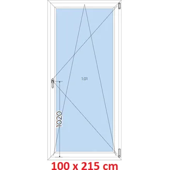 Okno Soft Plastové okno 100x215 cm, otevíravé a sklopné