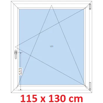 Okno Soft Plastové okno 115x130 cm, otevíravé a sklopné