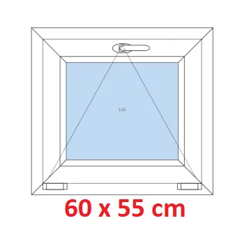 Okno Soft Plastové okno 60x55 cm, sklopné